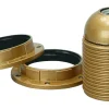 Lamphållare E27, Ojordad, Gängad, Guld