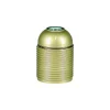 Lamphållare, Jordad, Gängad, Guld, E27
