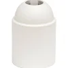 Lamphållare, Jordad, Slät, Vit, E14