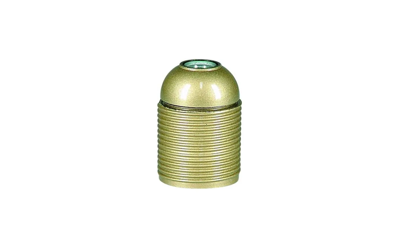 Lamphållare, Ojordad, Gängad, Guld, E27