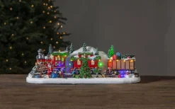 Star Trading Largeville Batteridrivet Tåg med vagnar 47cm Multifärgad* Julbyar Och Figurer|Batteri Julpynt Inomhus