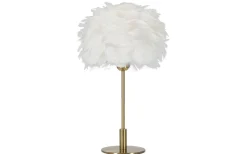 Bordslampor<Mauro Ferretti Largo Bordslampa Kullfjäder 50cm Vit/Guld