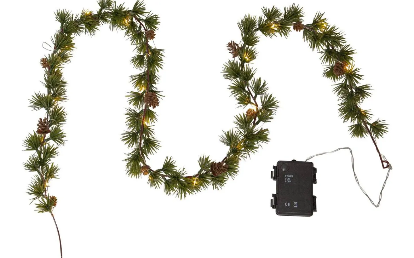 Star Trading Larix Batteridriven Girlang LED 140cm Grön IP44* Girlanger