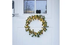 Larix Batteridriven Julkrans 40cm LED Grön IP44