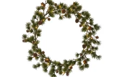 Larix Batteridriven Julkrans 40cm LED Grön IP44