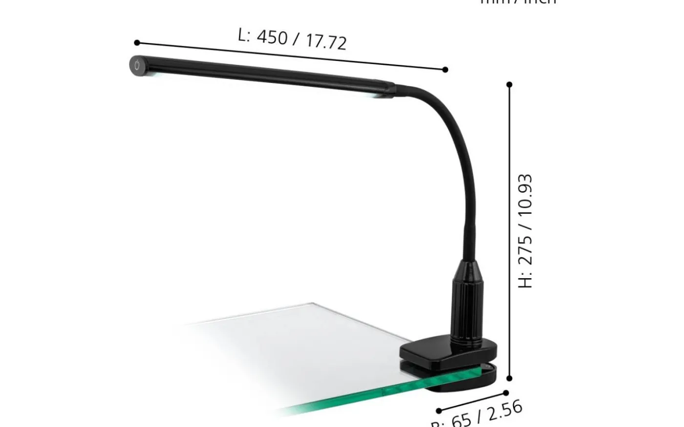 Laroa Klämspot 3-Steg DIM LED 4000K 4,5W Svart
