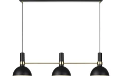Markslojd Larry Taklampa 3L Svart/Mässing* Kök & Matplats|Avlånga Taklampor