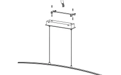 Eglo Lasana Taklampa 90cm LED 3000K 15W Krom* Avlånga Taklampor