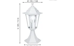 Eglo Laterna Fotlykta 39cm Vit IP44* Pollare & Grindlyktor