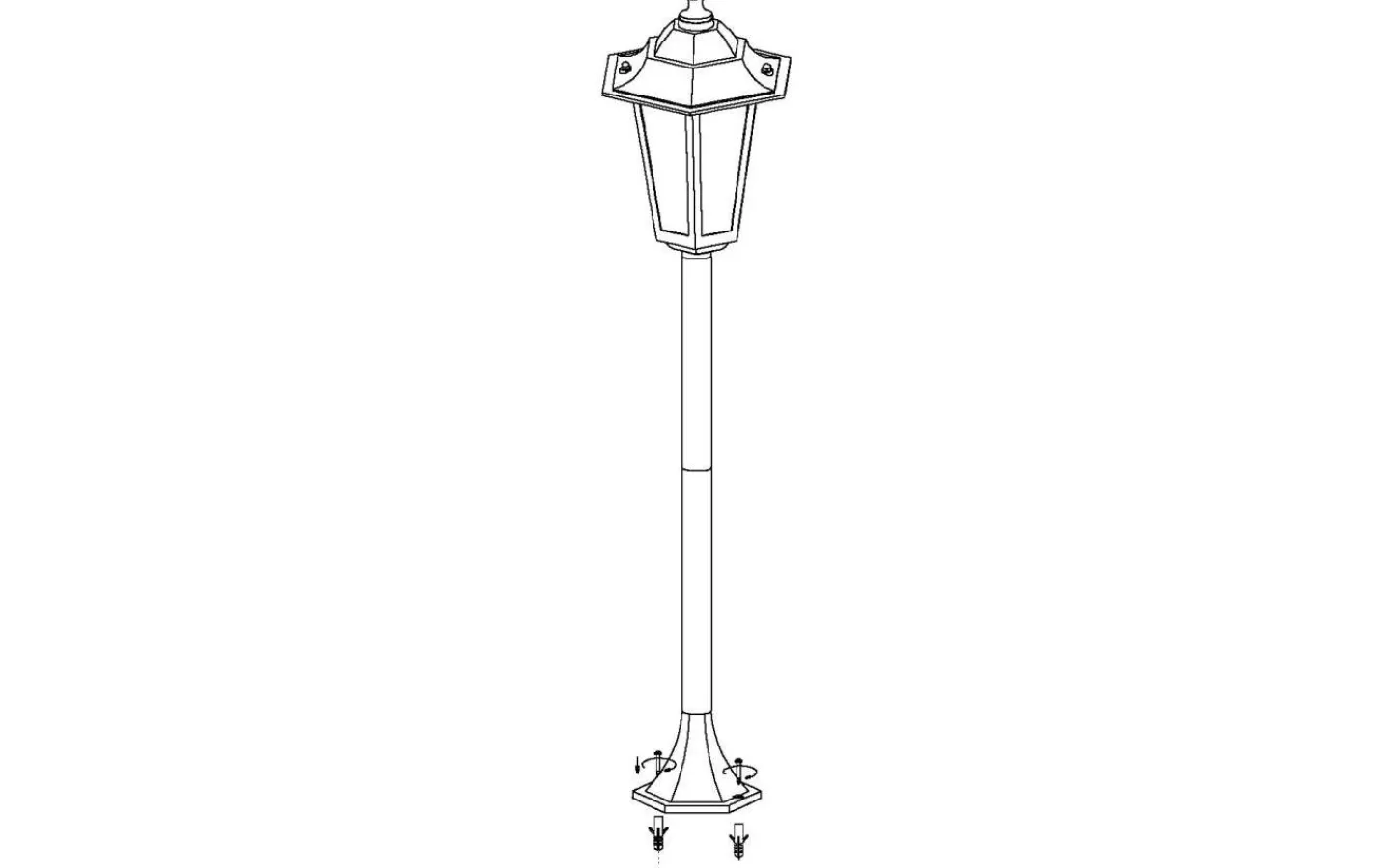 Pollare & Grindlyktor<Eglo Laterna Pollare 103cm Vit IP44