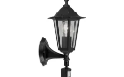 Vägglyktor<Eglo Laterna Vägglykta Upp med Sensor Svart IP44