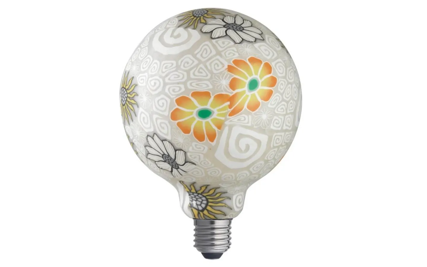 Dekorativa Ljuskällor E27<Unison LED E27 Glob 125mm Flower Grey 2200K 55lm 1,6W(7W)