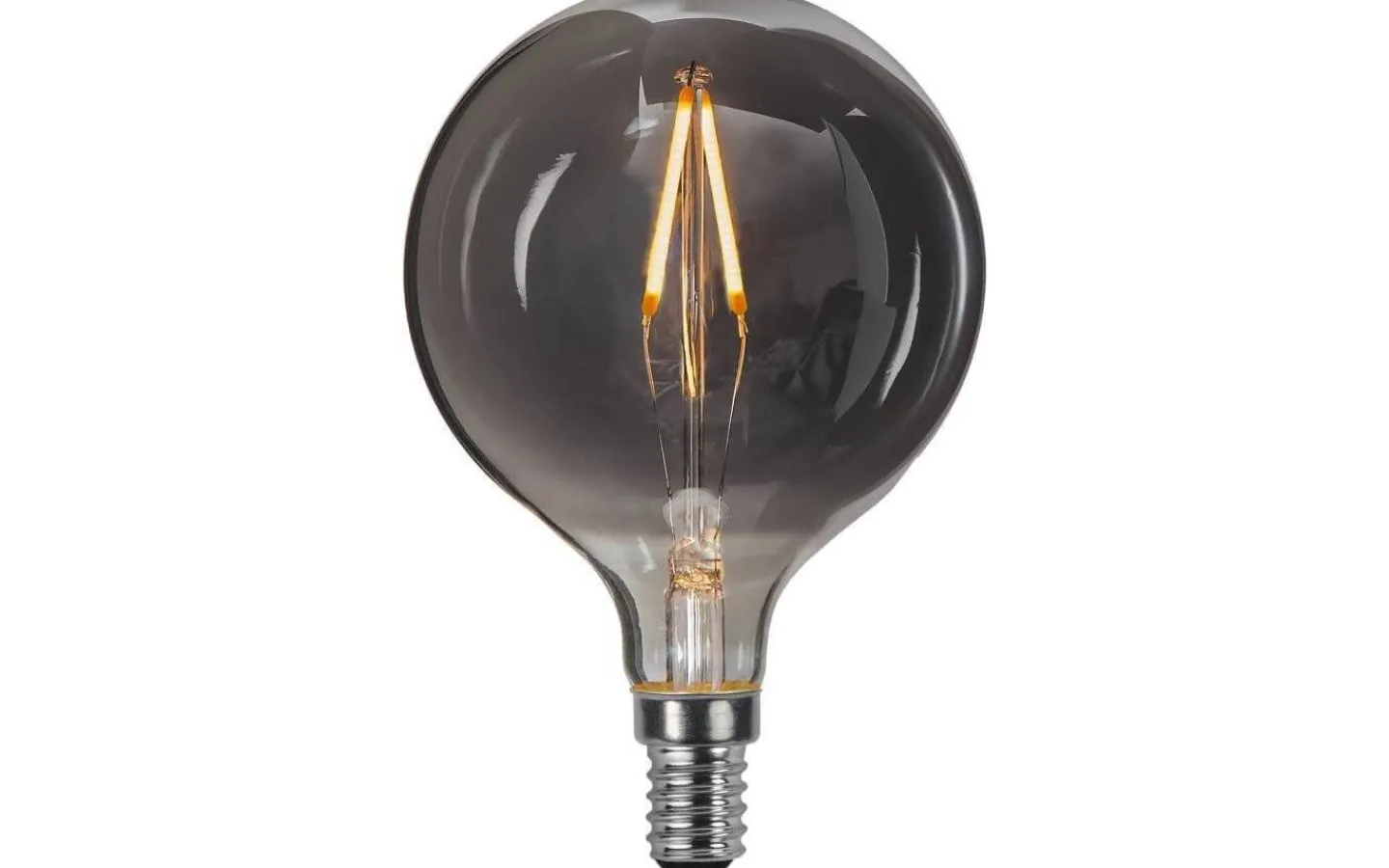 Dekorativa Ljuskällor E14<Star Trading LED E14 Glob 80mm Heavy Smoke 2100K 45lm 1,5W(5W)