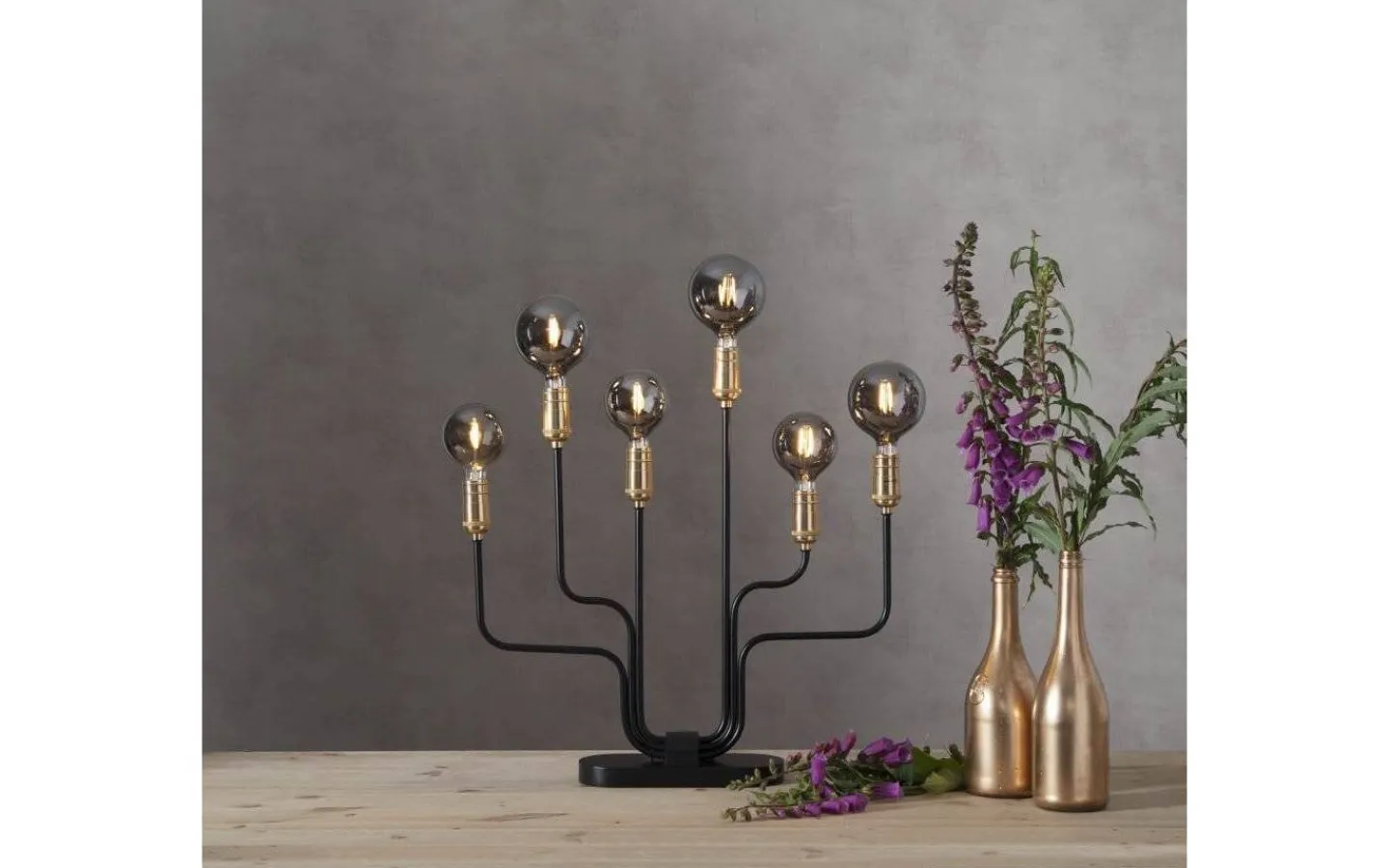 Dekorativa Ljuskällor E14<Star Trading LED E14 Glob 80mm Heavy Smoke 2100K 45lm 1,5W(5W)