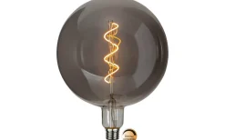 Dekorativa Ljuskällor E27|Heavy Smoke E27<Star Trading LED E27 Glob 200mm Industrial Vintage Smoke 2200K 55lm 2,6W(5W)