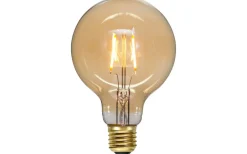 Dekorativa Ljuskällor E27<Star Trading LED E27 Glob 95mm Plain Amber 2000K 80lm 0,75W(8W)