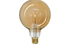 LED E27 Glob 125mm Plain Amber 2000K 80lm 0,75W(8W)