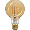 Dekorativa Ljuskällor E27<Star Trading LED E27 Glob 80mm Plain Amber 2000K 80lm 0,75W(10W)