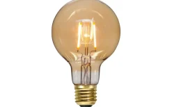Dekorativa Ljuskällor E27<Star Trading LED E27 Glob 80mm Plain Amber 2000K 80lm 0,75W(10W)