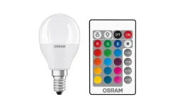 LED E14 Klot med Fjärrkontroll RGB+WW 470lm 5,5W