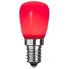 Dekorativa Ljuskällor E14<Star Trading LED E14 Päron Okrossbar Röd 2lm 0,9W