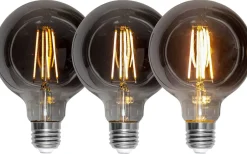 Star Trading LED E27 3-Steg DIM Minne Glob 95mm Soft Glow Smoke 2200K 260lm 3,9W(25W)* Dekorativa Ljuskällor E27|Heavy Smoke E27