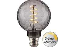 LED E27 3-Steg DIM Minne Glob 95mm 3000K 300lm 2,5W(30W) Smoke