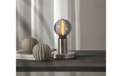 Star Trading LED E27 3-Steg DIM-Minne Glob 80mm DecoLed One Svart 1800K 60lm 2W(6W)* 3-Steg Dim E27