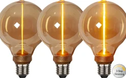 LED E27 3-Steg DIM-Minne Glob 95mm DecoLed One Amber 1800K 100lm 2W(10W)
