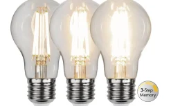 3-Steg Dim E27<Star Trading LED E27 3-Steg DIM-Minne Normal 3000K 800lm 6,5W(60W)