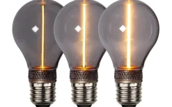 Star Trading LED E27 3-Steg DIM-Minne Normal DecoLed One Svart 1800K 60lm 2W(6W)* 3-Steg Dim E27