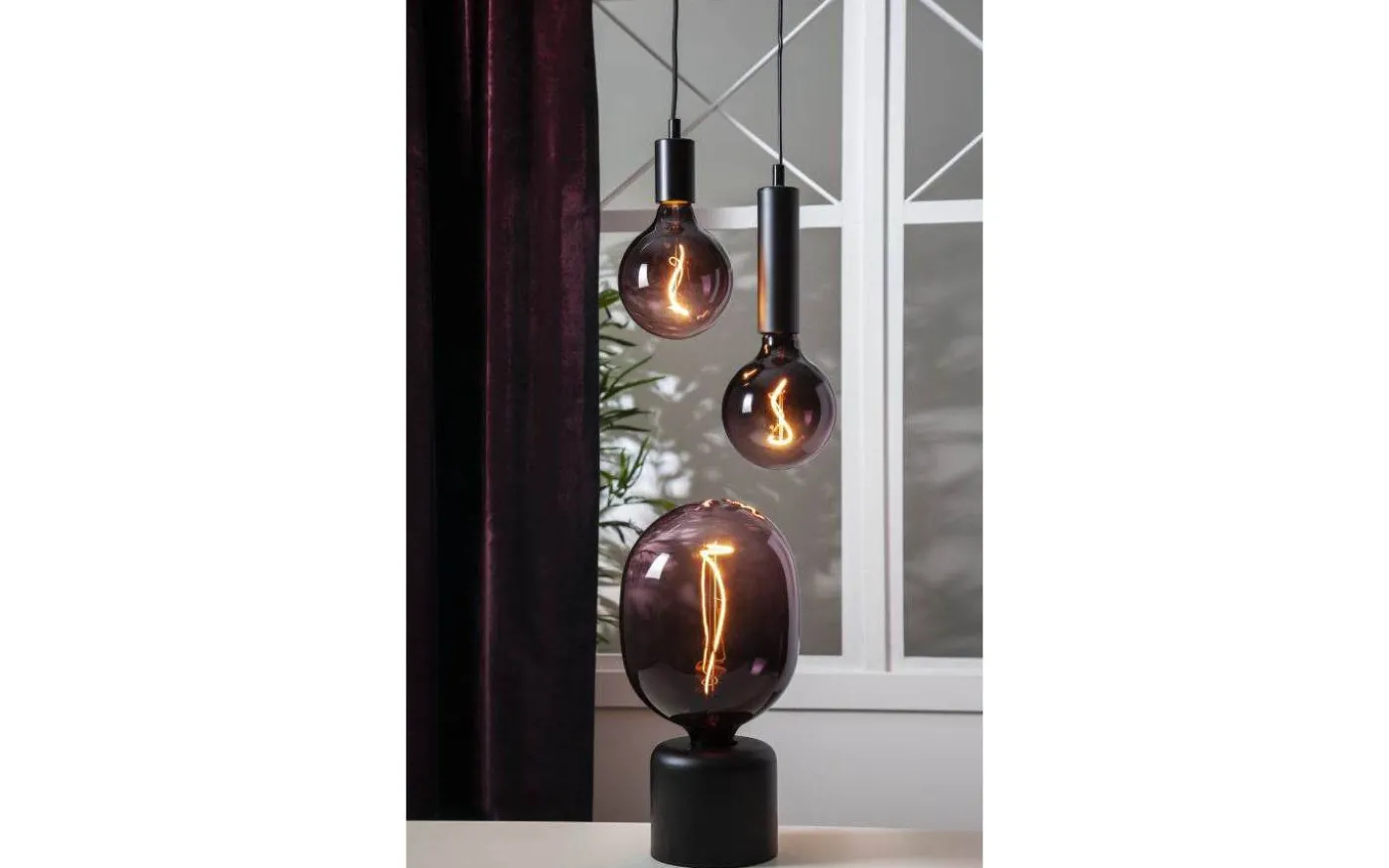 LED E27 Stor 270mm ColourMix Rosa 1600K 70lm 4W(7W)