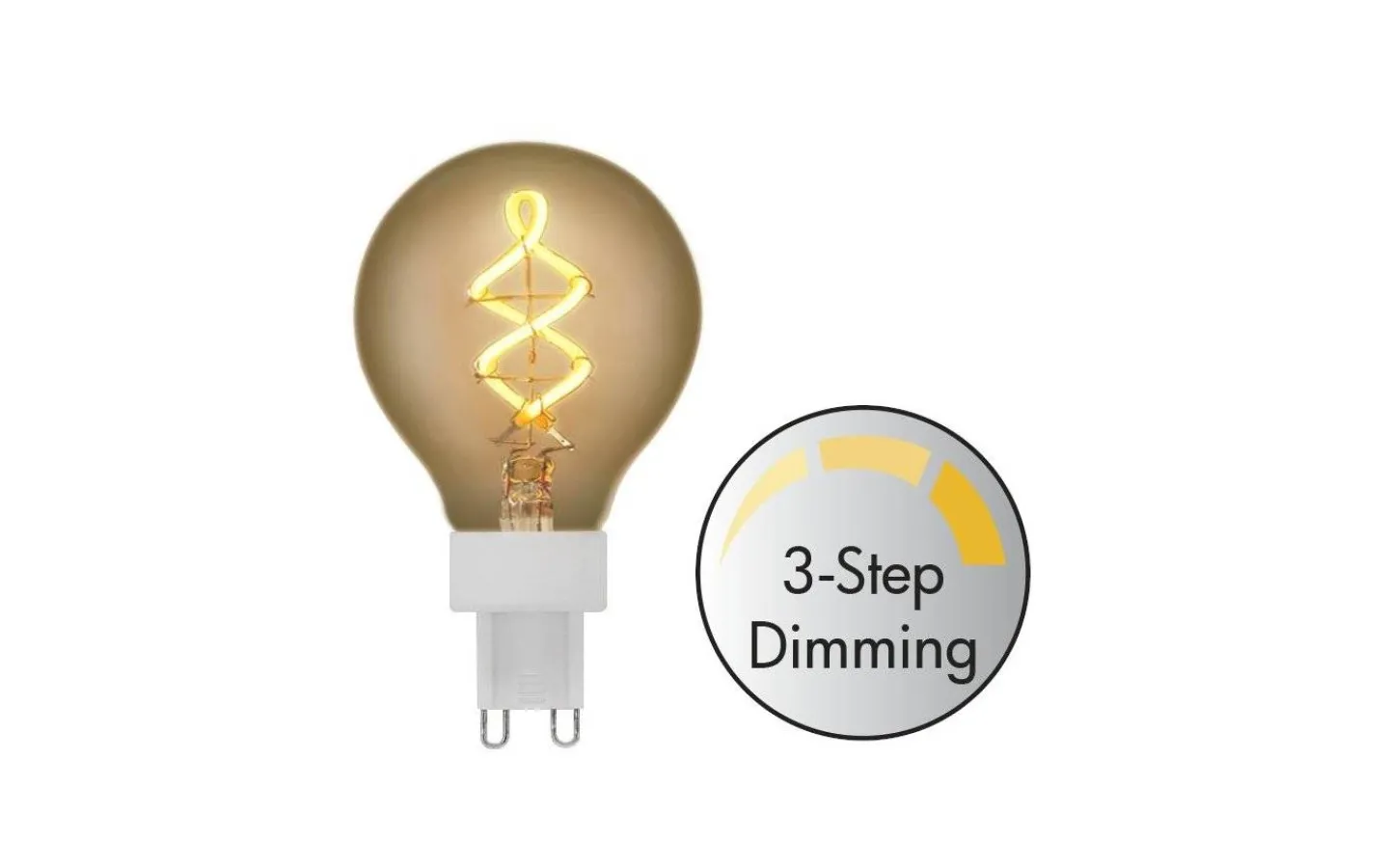 Halo Design LED G9 G3-Steg DIM Glob 2700K 180lm 2W(15W)* G9