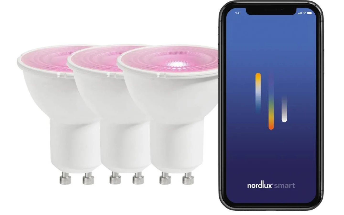 Nordlux LED GU10 Smart Light CCT+RGB 380lm 4,7W 3-Pack* Nordlux Smart Light|Gu10