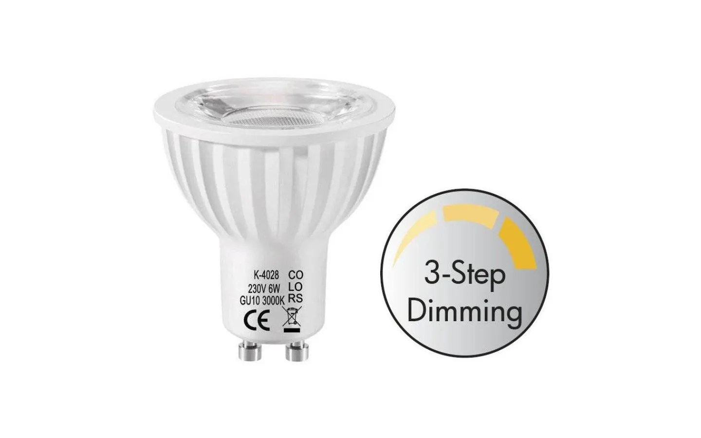 Halo Design LED GU10 3-Steg DIM 3000K 530lm 6W(50W)* Gu10