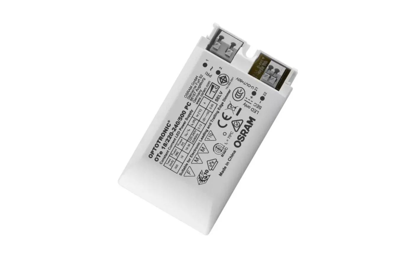 LED-driver Konstantström 500mA 9-18W Dimbar