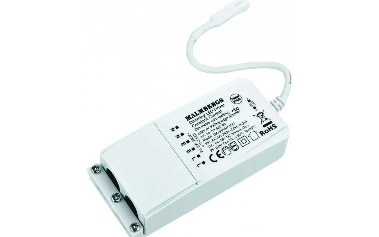 Led-Driver (Konstantström Ma)<Malmbergs LED-driver Konstantström 350mA 2,8-6,3W Dimbar