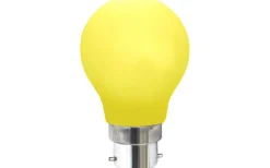LED-Lampa Normal, Okrossbar B22 Gul 18lm 0,9W