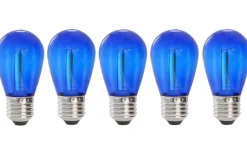 Lightson LED-Lågvoltslampa Cosy 12V Klot E27 Blå 5lm 0,3W(1W) 5-pack* 12-24V E14+E27|Lightson Garden Plug & Play