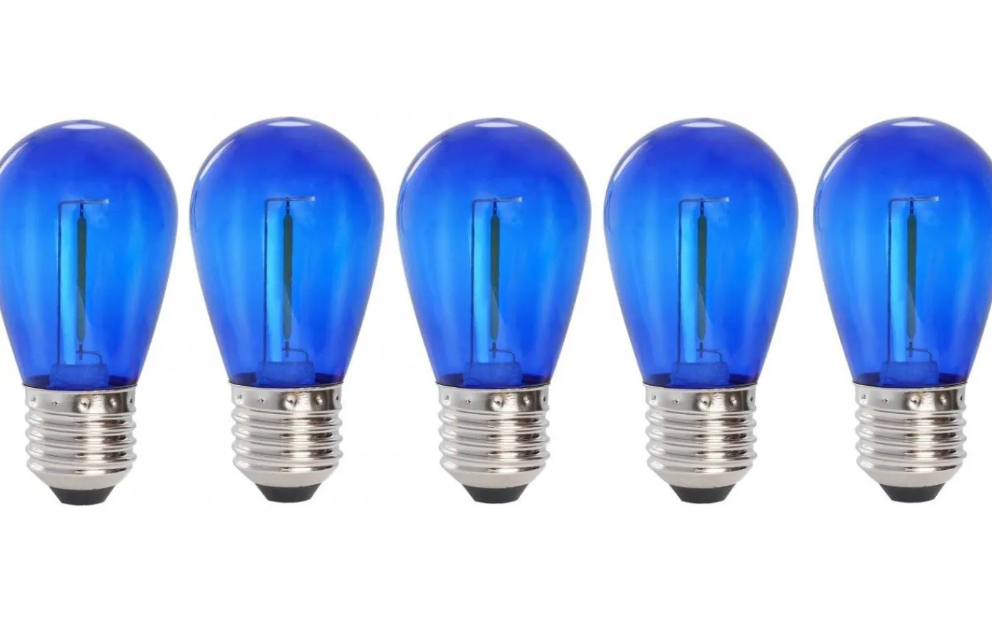 Lightson LED-Lågvoltslampa Cosy 12V Klot E27 Blå 5lm 0,3W(1W) 5-pack* 12-24V E14+E27|Lightson Garden Plug & Play