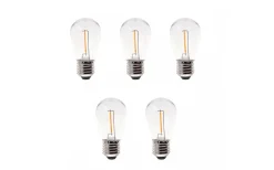 Lightson LED-Lågvoltslampa Cosy 12V Klot E27 2200K 30lm 0,3W(5W) 5-pack* 12-24V E14+E27|Lightson Garden Plug & Play