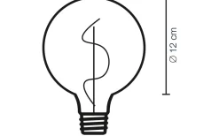 12-24V E14+E27|Lightson Garden Plug & Play<Lightson LED-Lågvoltslampa DecoXL Smoke 12V Glob 125mm E27 2200K 30lm 0,3W(5W)