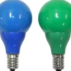 12-24V E14+E27<Konstsmide LED-Lågvoltslampa 12V E14 0,24W Blå/Grön 2-Pack