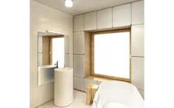 Badrumslampor Vägg<Rendl Levia Vägglampa Borstad Aluminium 60cm LED 12W IP44 3000K