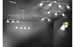 Avlånga Takspotlights|Takspot Med Minst 4 Lampor<Trio Lighting Levisto Spotlight 4-delad E14 borstad stål