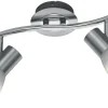 Trio Lighting Levisto Spotlight 2-delad E14 borstad stål* Takspot Med 2 Lampor