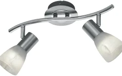 Trio Lighting Levisto Spotlight 2-delad E14 borstad stål* Takspot Med 2 Lampor