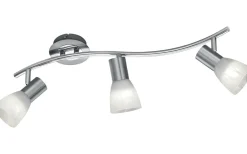 Trio Lighting Levisto Spotlight 3-delad E14 borstad stål* Avlånga Takspotlights|Takspot Med 3 Lampor