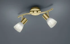 Trio Lighting Levisto Spotlight 2-st E14 matt mässing* Takspot Med 2 Lampor