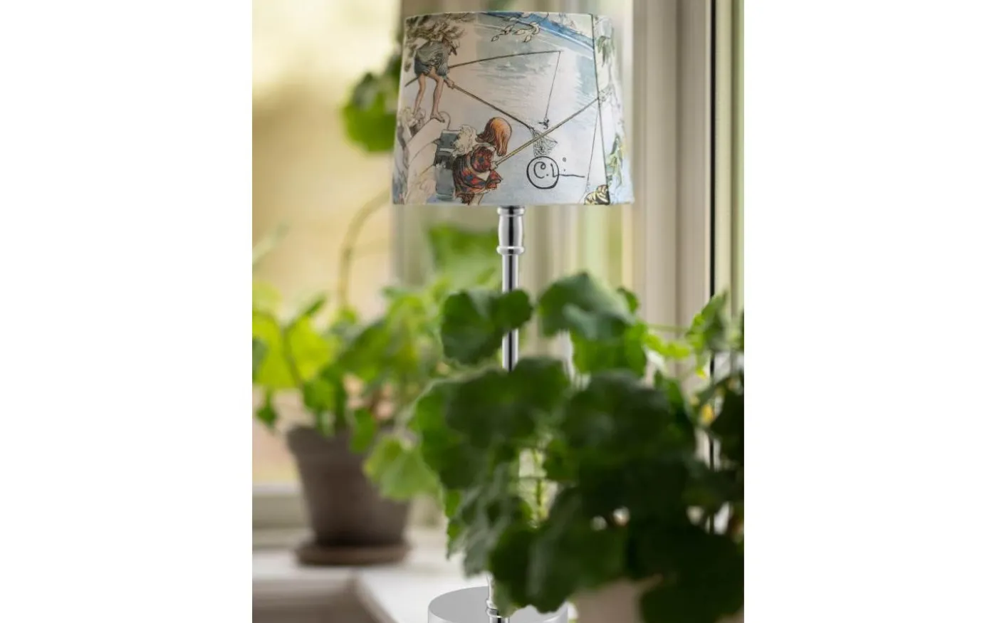 Liam Bordslampa 55cm Blå/Krom